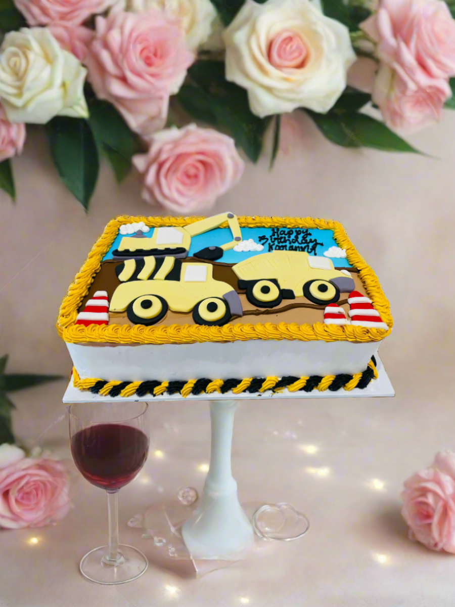 Construction Cream Cake
