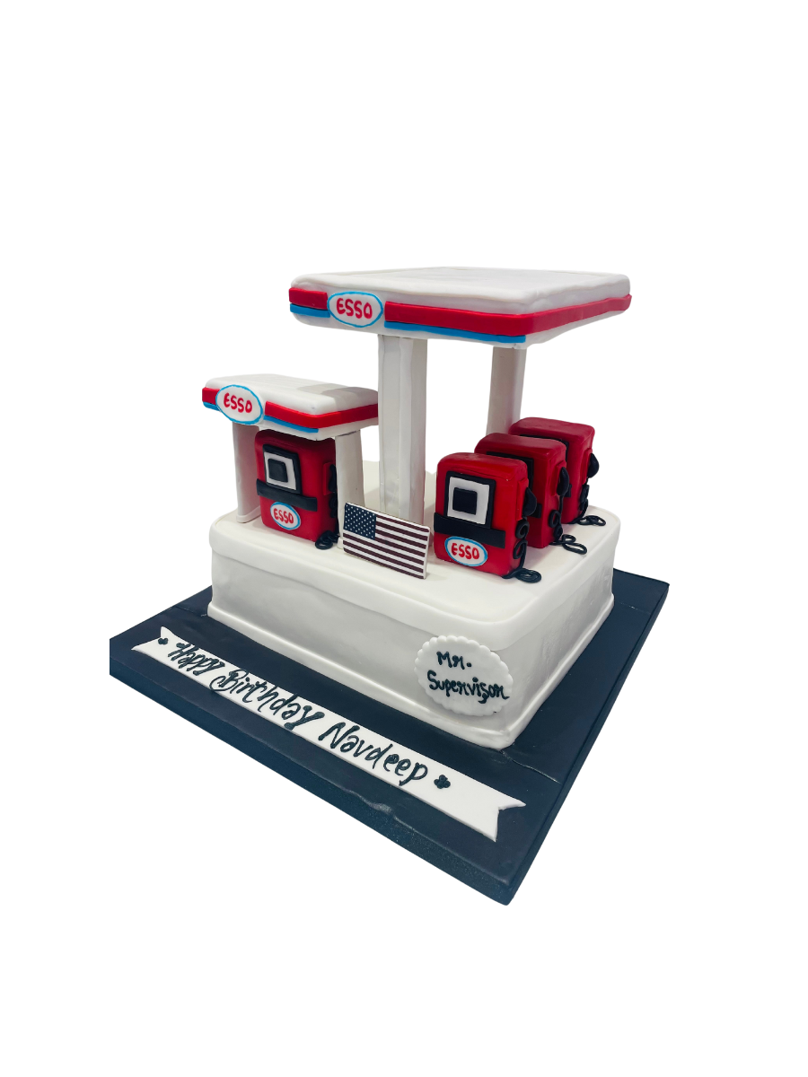 Esso Gas Station Cake