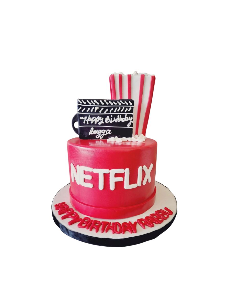 Rabbu Netflix Fondant Birthday Cake