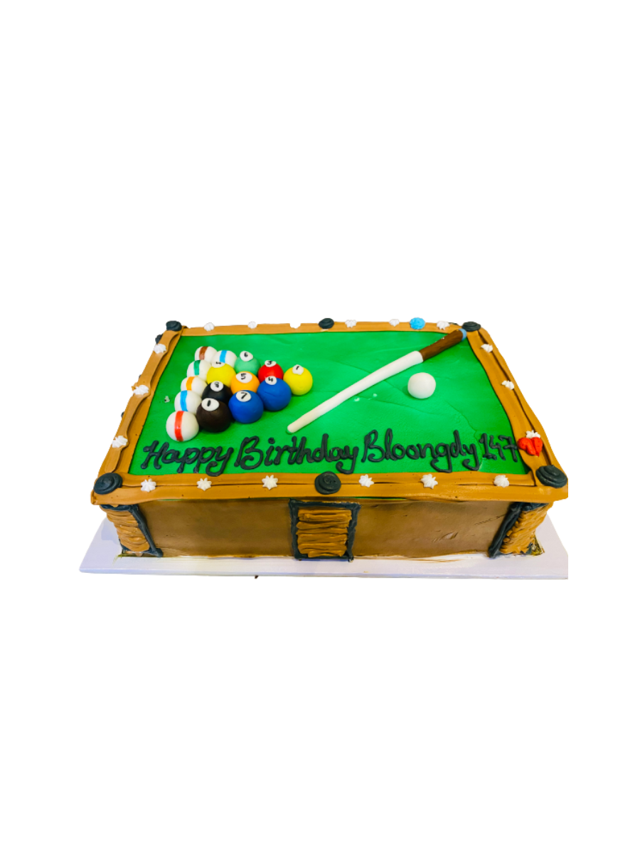 Pool Table Cream Cake
