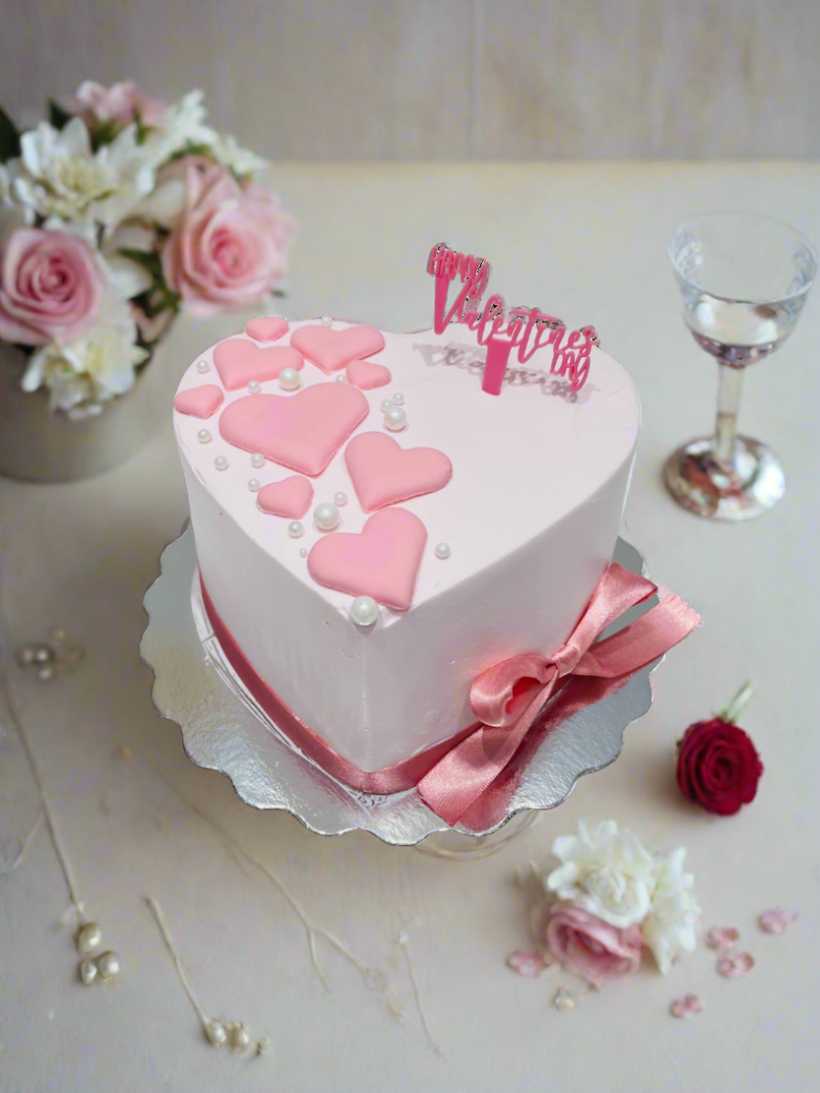 Pink Pearl Valentine Cake