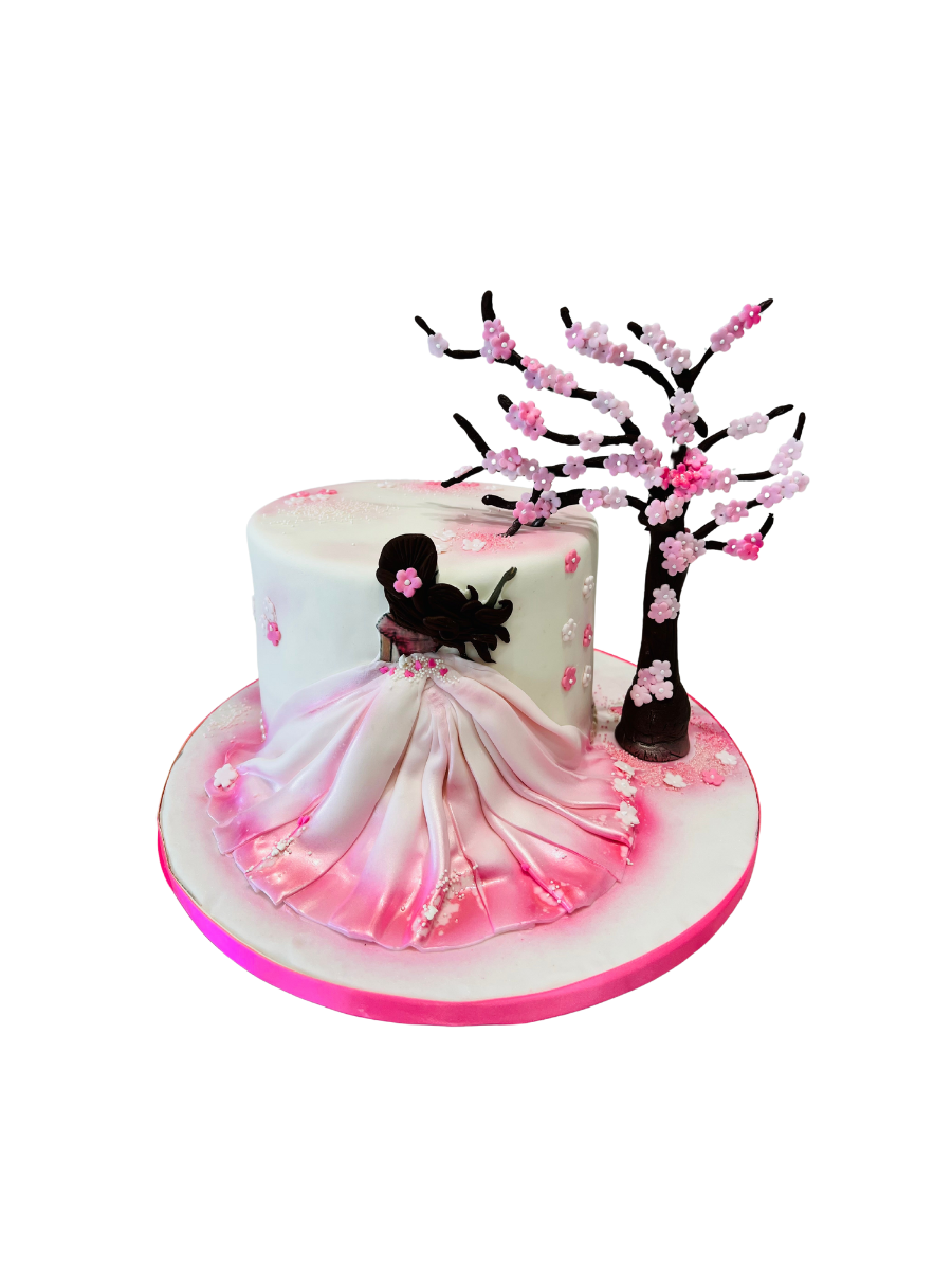 Cherry Blossom Fondant Cake