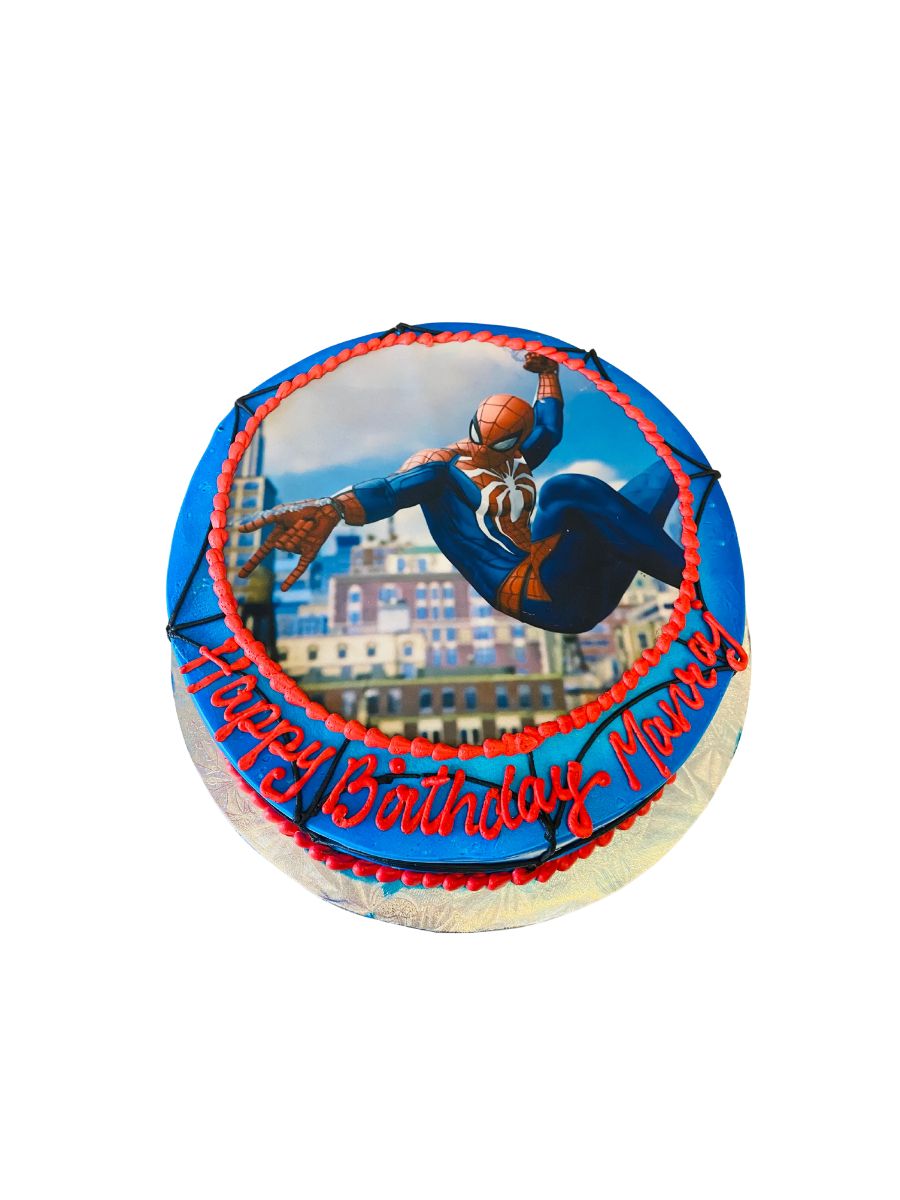 Spiderman Cream Photo Cake