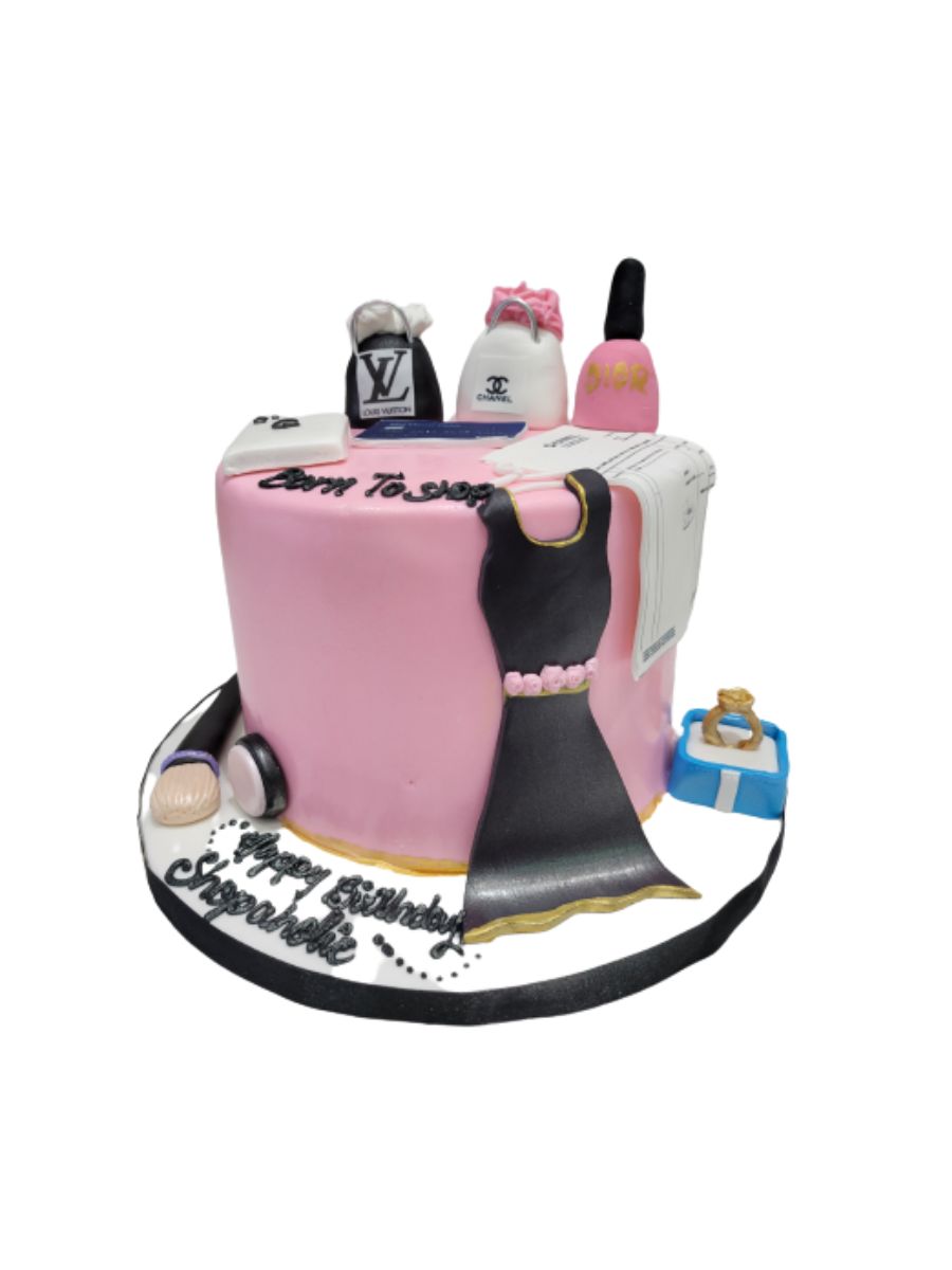 Born To Shop Fondant Cake