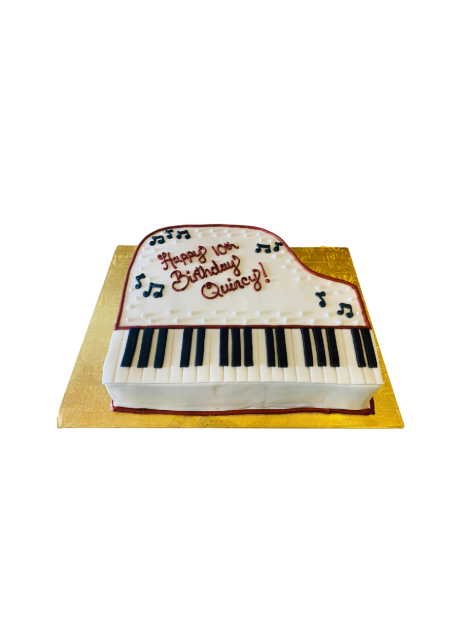 Quincy Piano Fondant Cake.