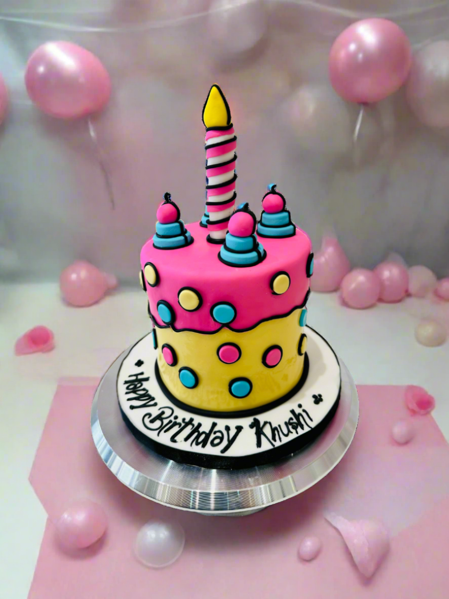 Khushi Comic Fondant Cake