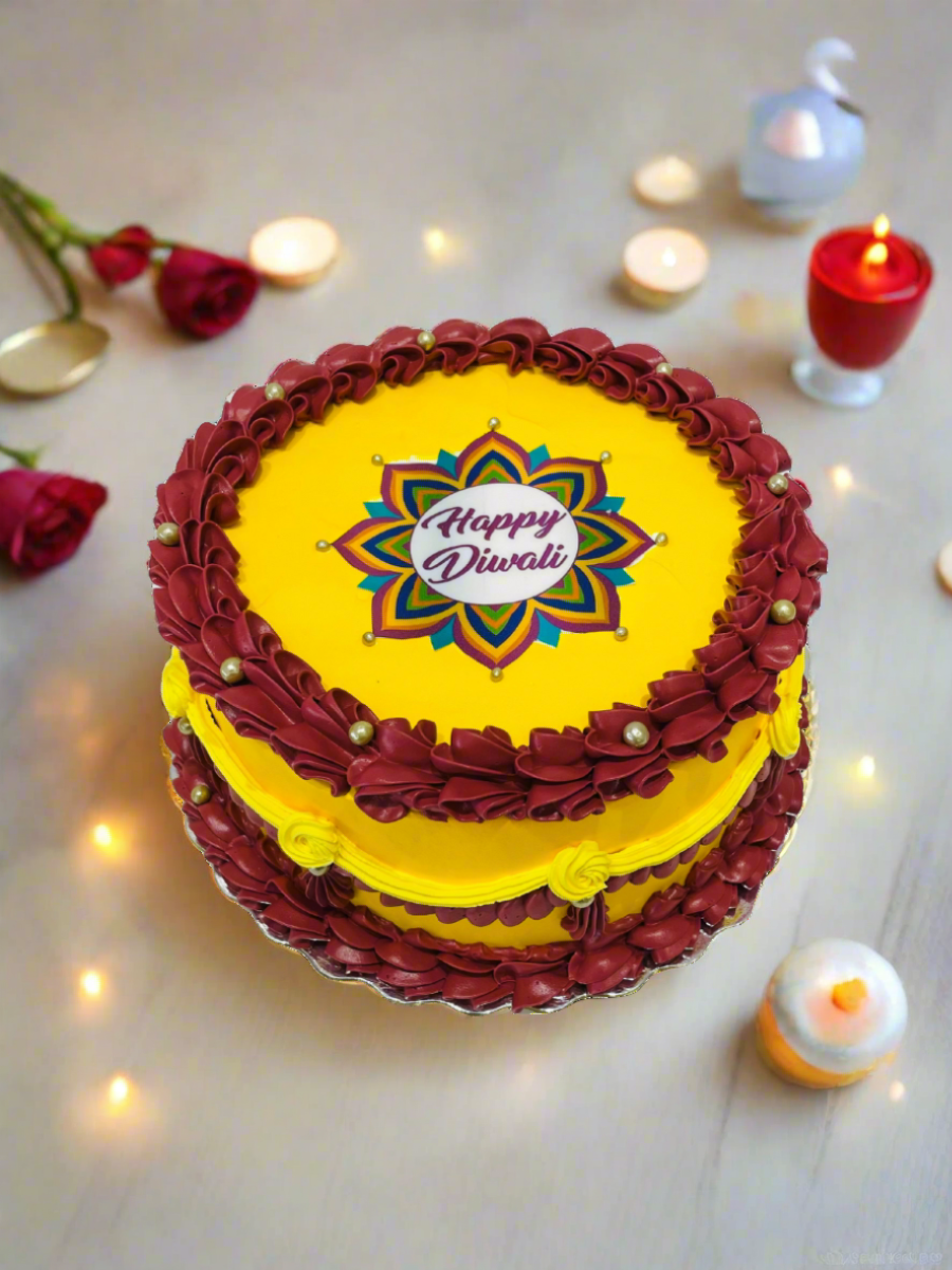 Vintage Diwali Cake