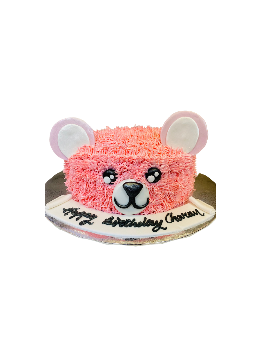 Pink Bear Cream Cake
