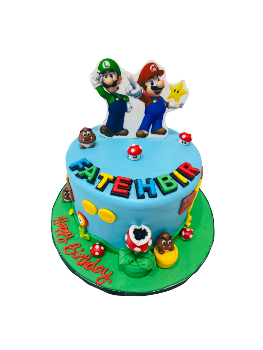 Super Mario Fondant Cake