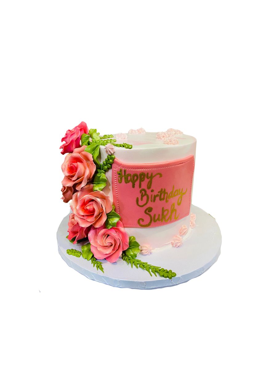 Rosy Pink Cream Cake