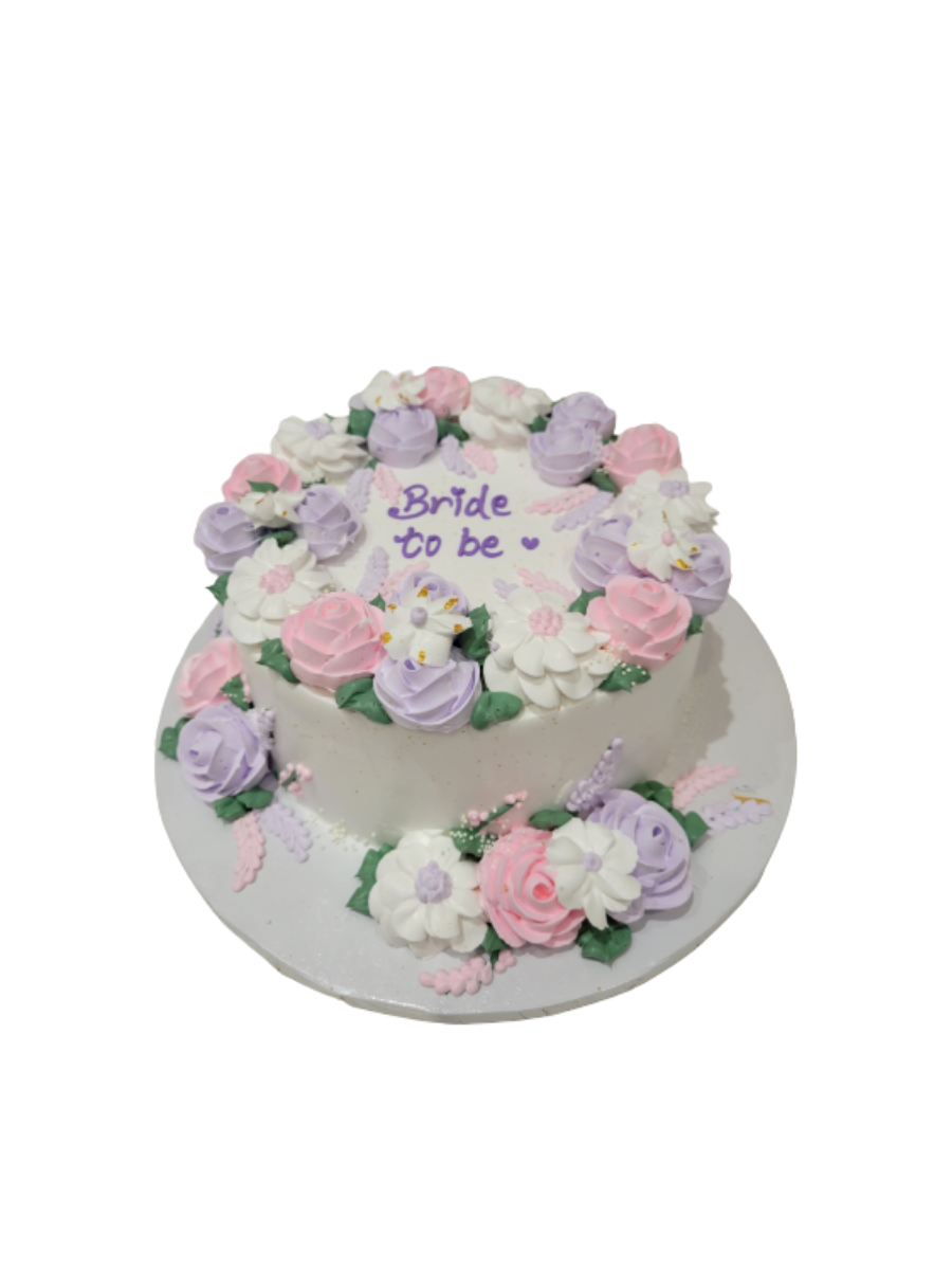 Pink & Purple Bride To Be Cake