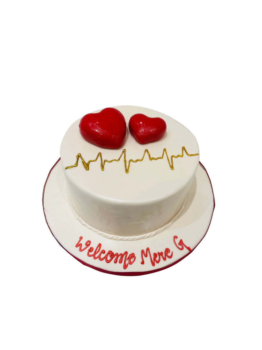 Heartbeat Fondant Cake