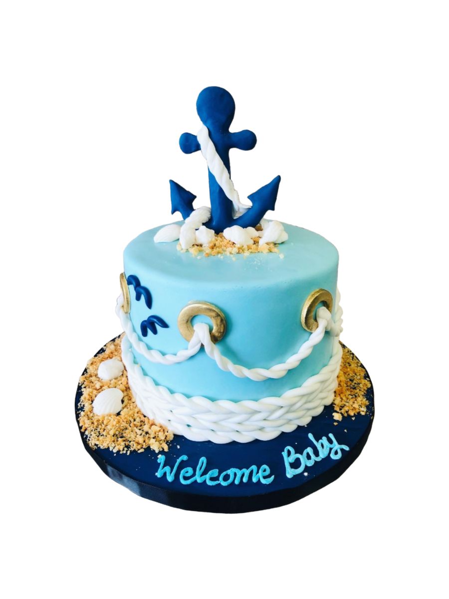 Anchor Fondant Birthday Cake