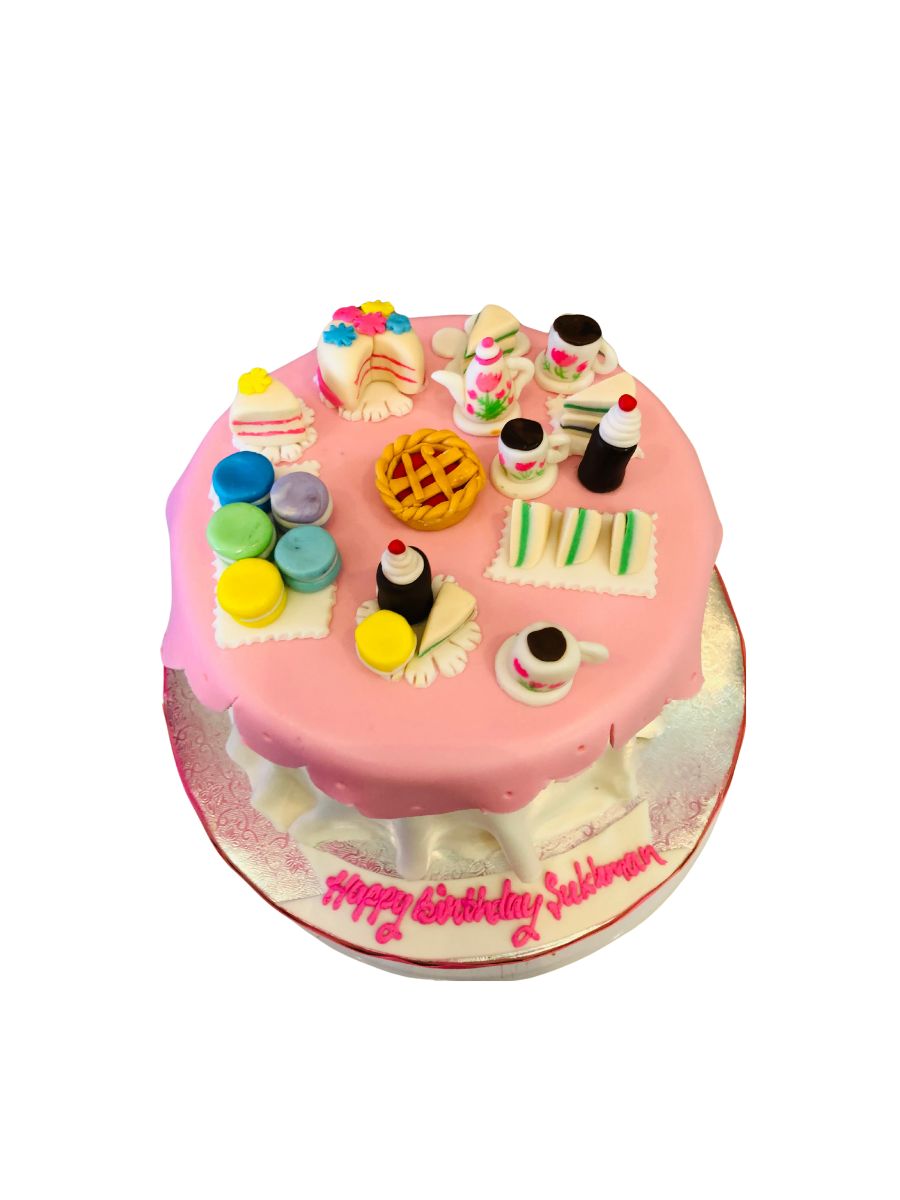 Tea Party Fondant Birthday Cake