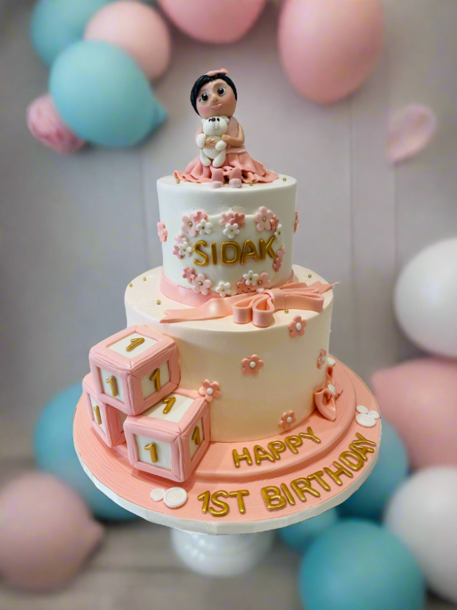 Sidak 1st Birthday Fondant Cake