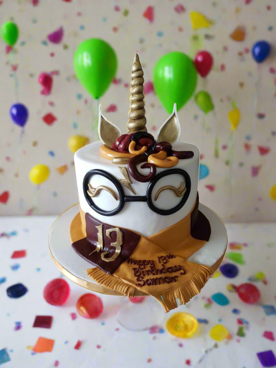 Harry Potter Unicorn Fondant Cake