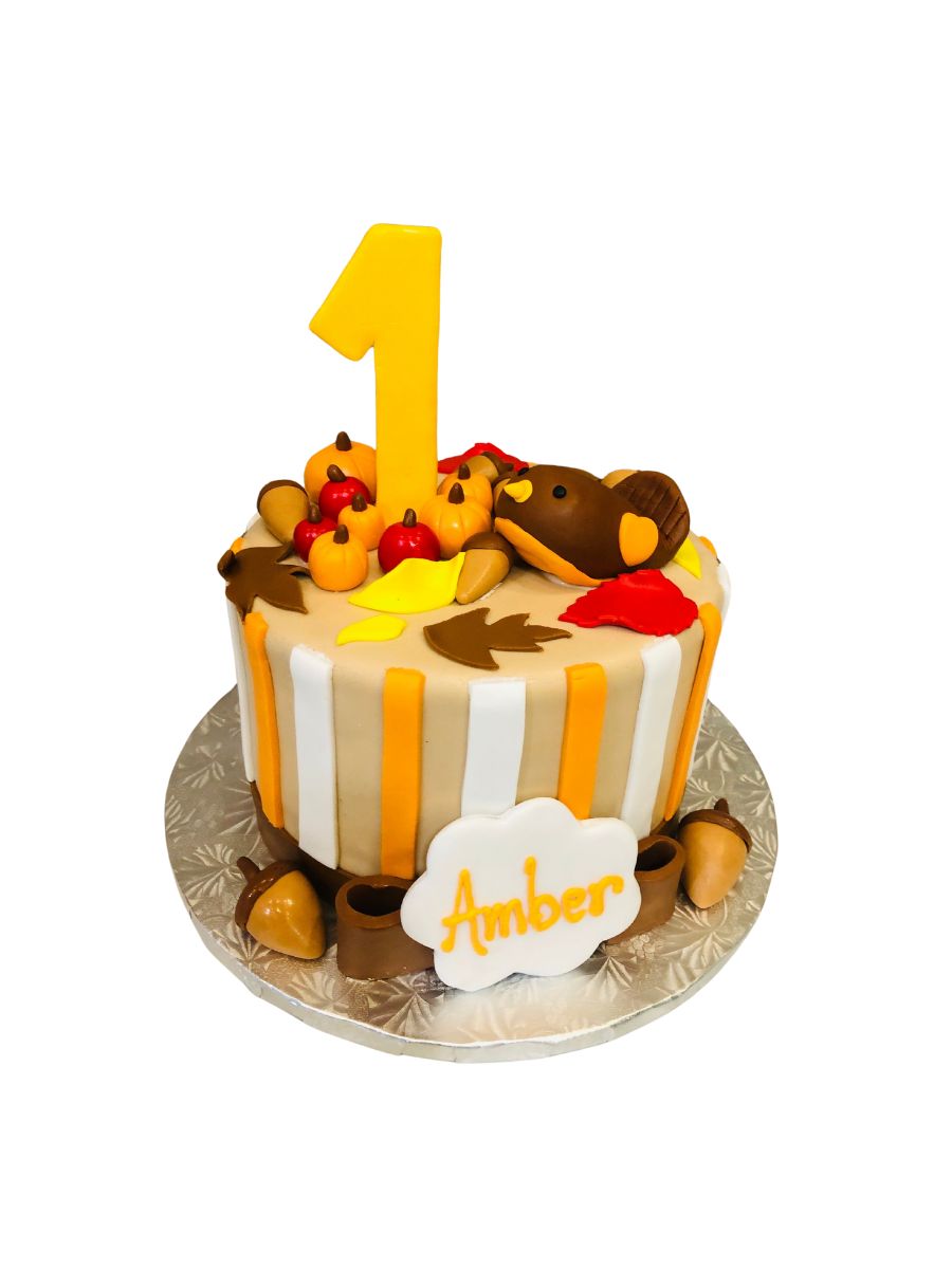 Autumn First Birthday Cake