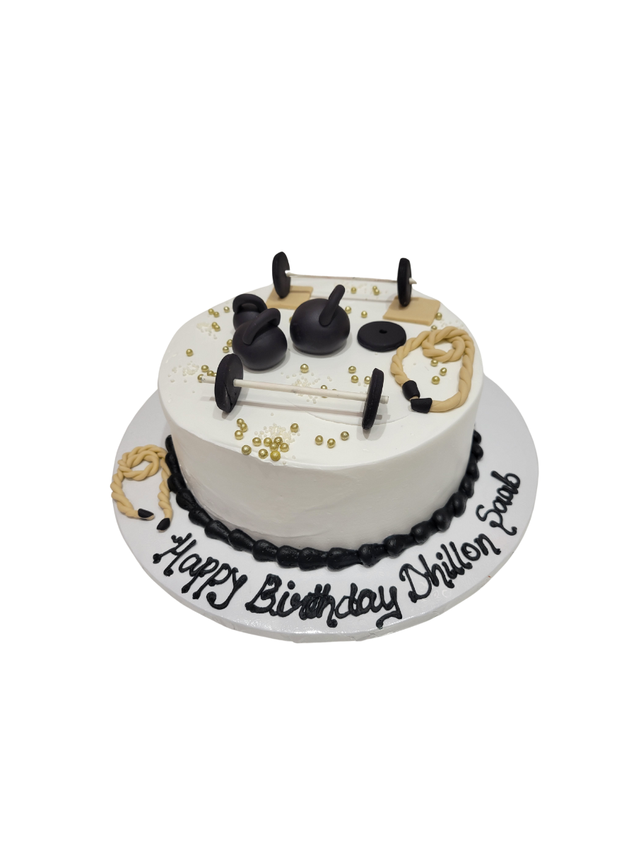 Nick Gym Themed Cream Cake