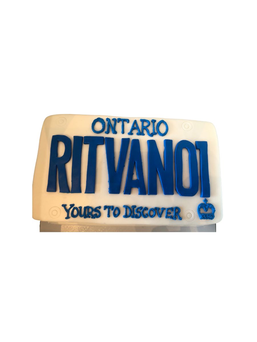 Ontario Number Plate Cake