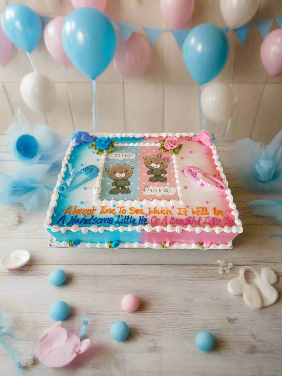 Teddy Baby Shower Cake