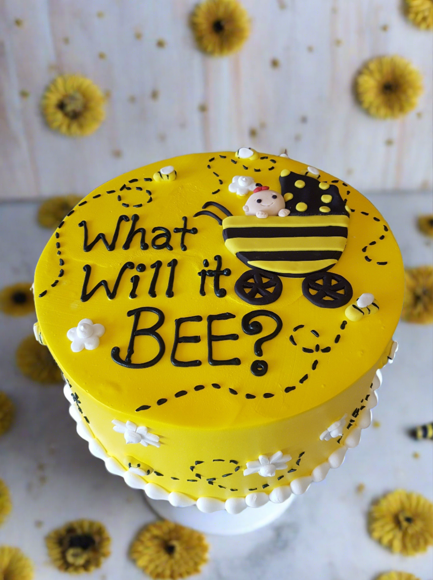 Bee Baby Shower Cake