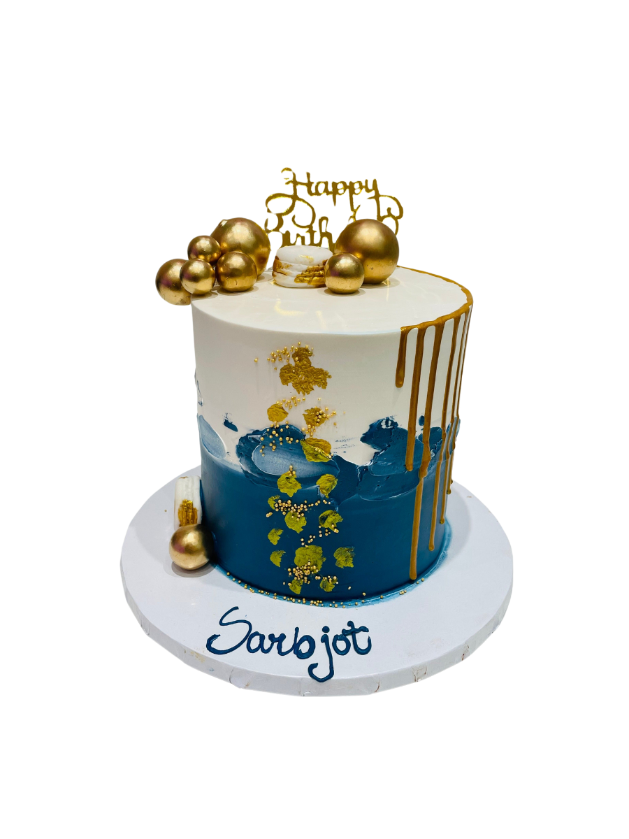 Kevin Gold Drizzle Birthday Cake