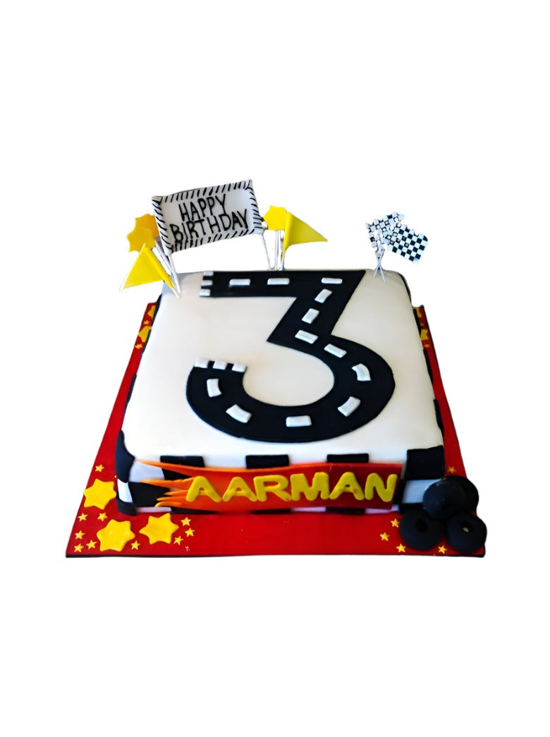 Race Car Speedster Fondant Cake