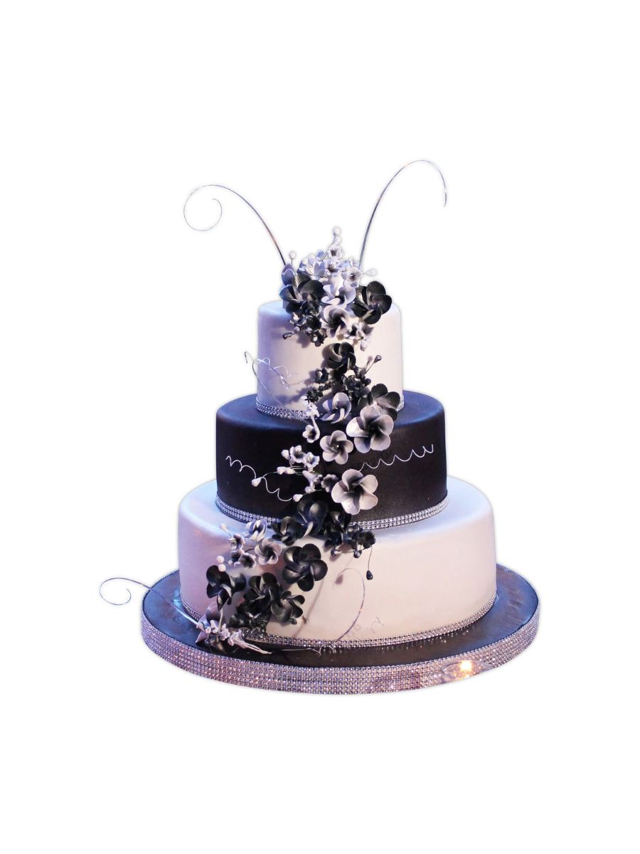 Andrea Black & White Wedding Cake