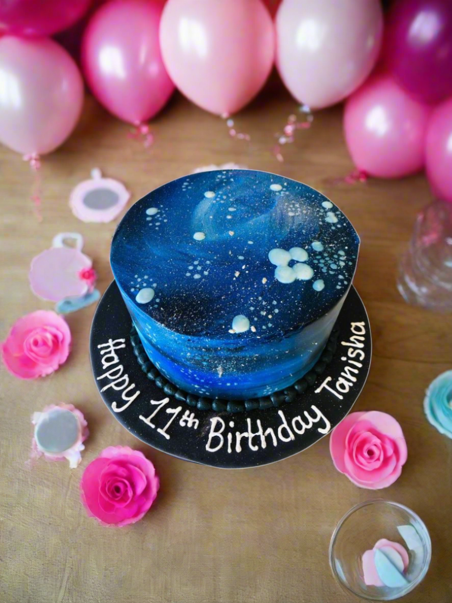 Galaxy Themed Birthday Cake