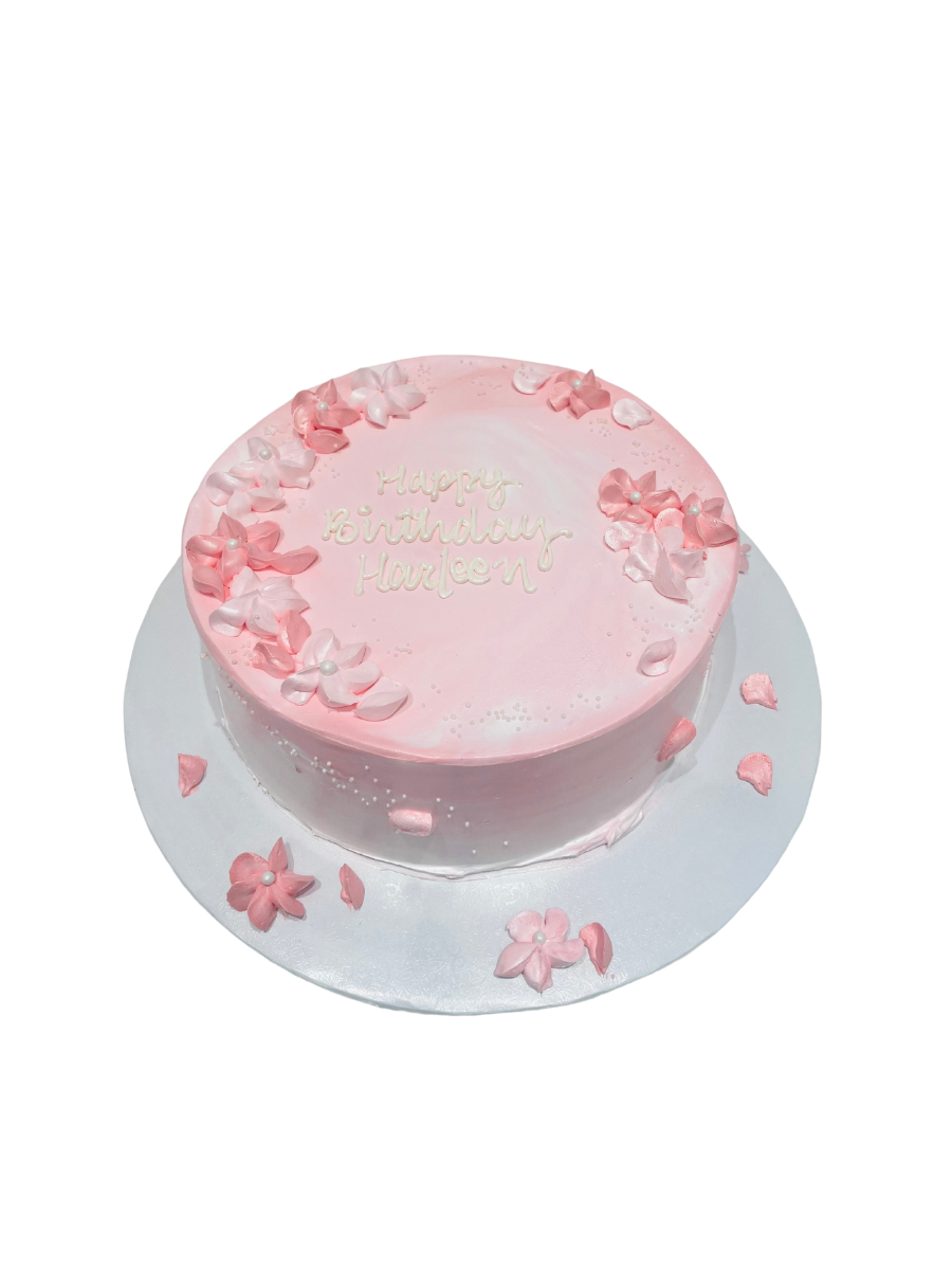Harleen Pink & White Birthday Cake