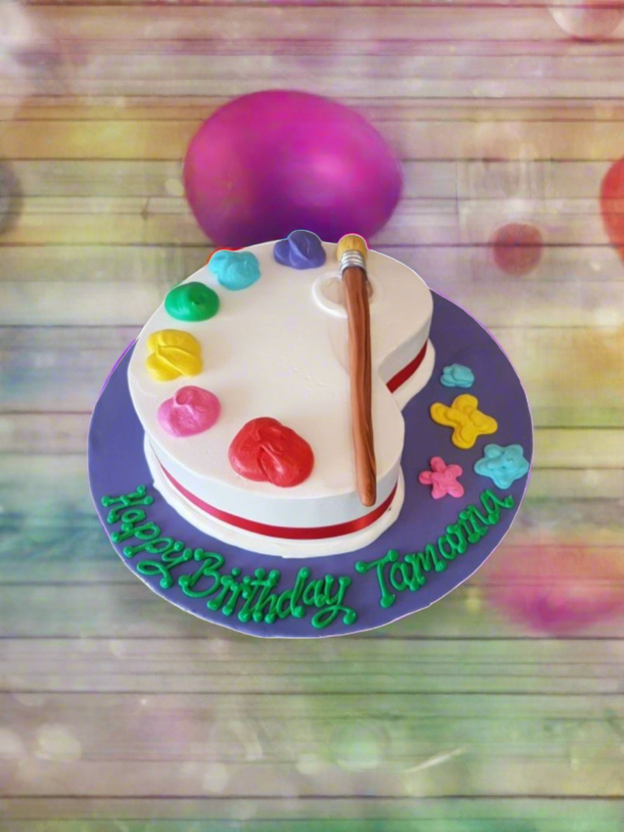 Art Palette Birthday Cake