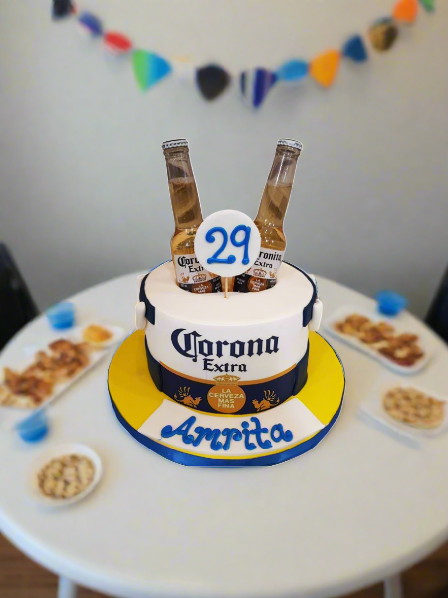 Corona Extra Beer Bottle Cake