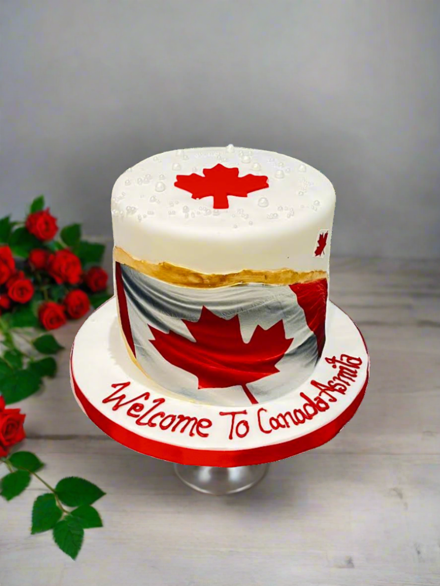 Welcome To Canada Fondant Cake