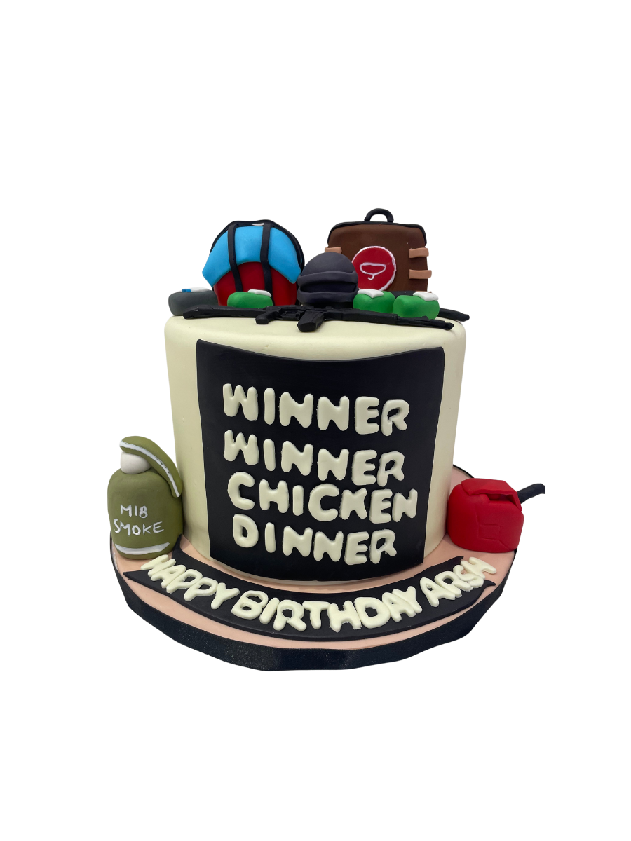 Pubg Theme Fondant Cake