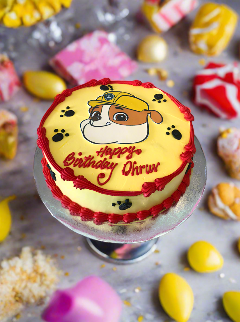 Paw Patrol Rubble Photo Cake