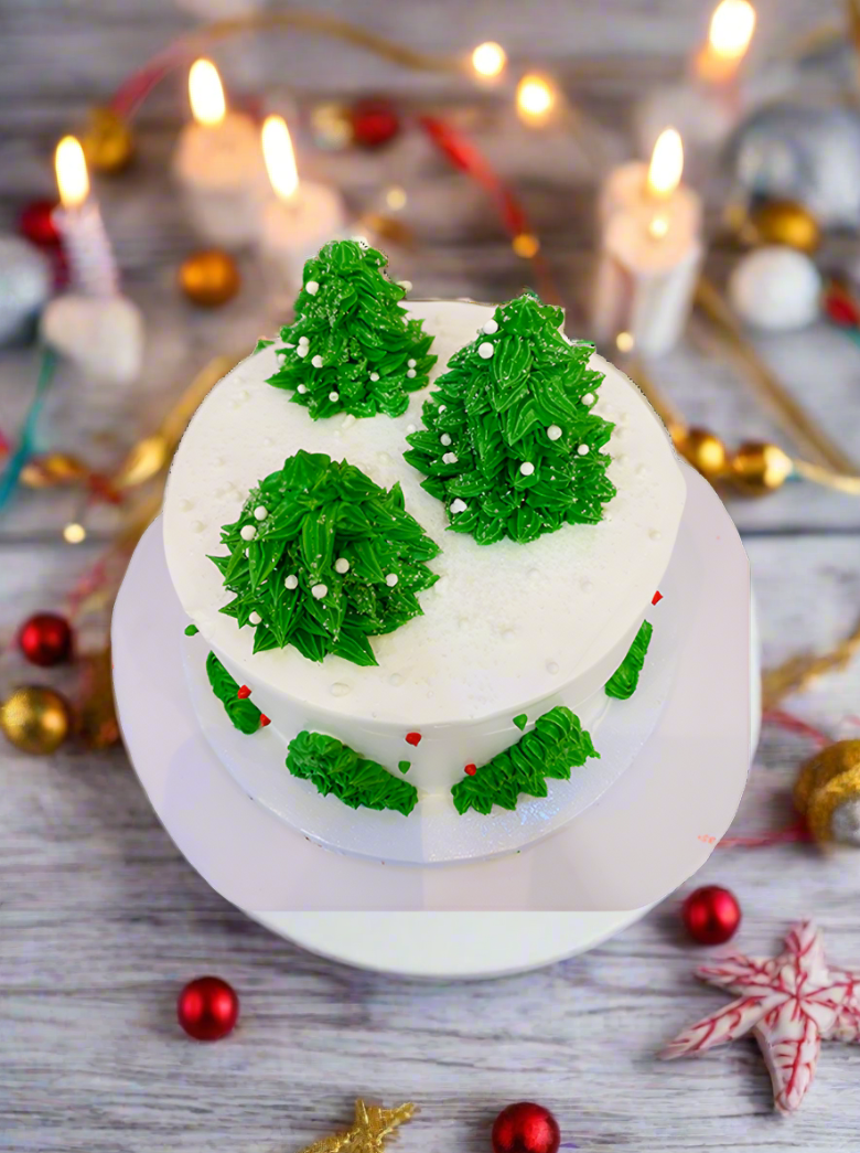 Standing Tree Christmas Cake