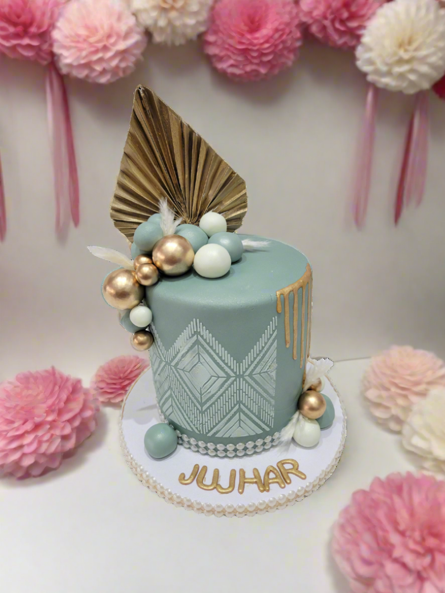 Jujhar Gold Fondant Cake