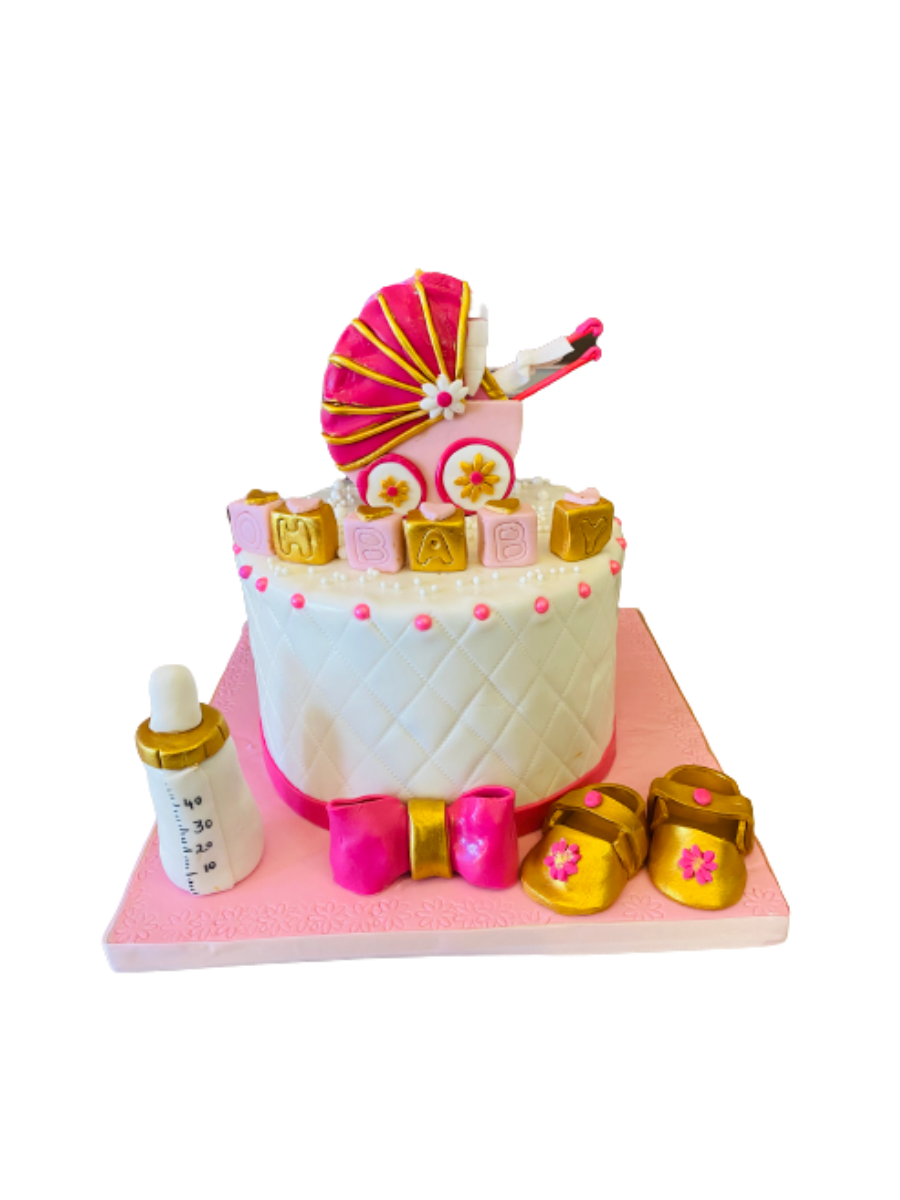 Oh Baby Buggy Fondant Cake