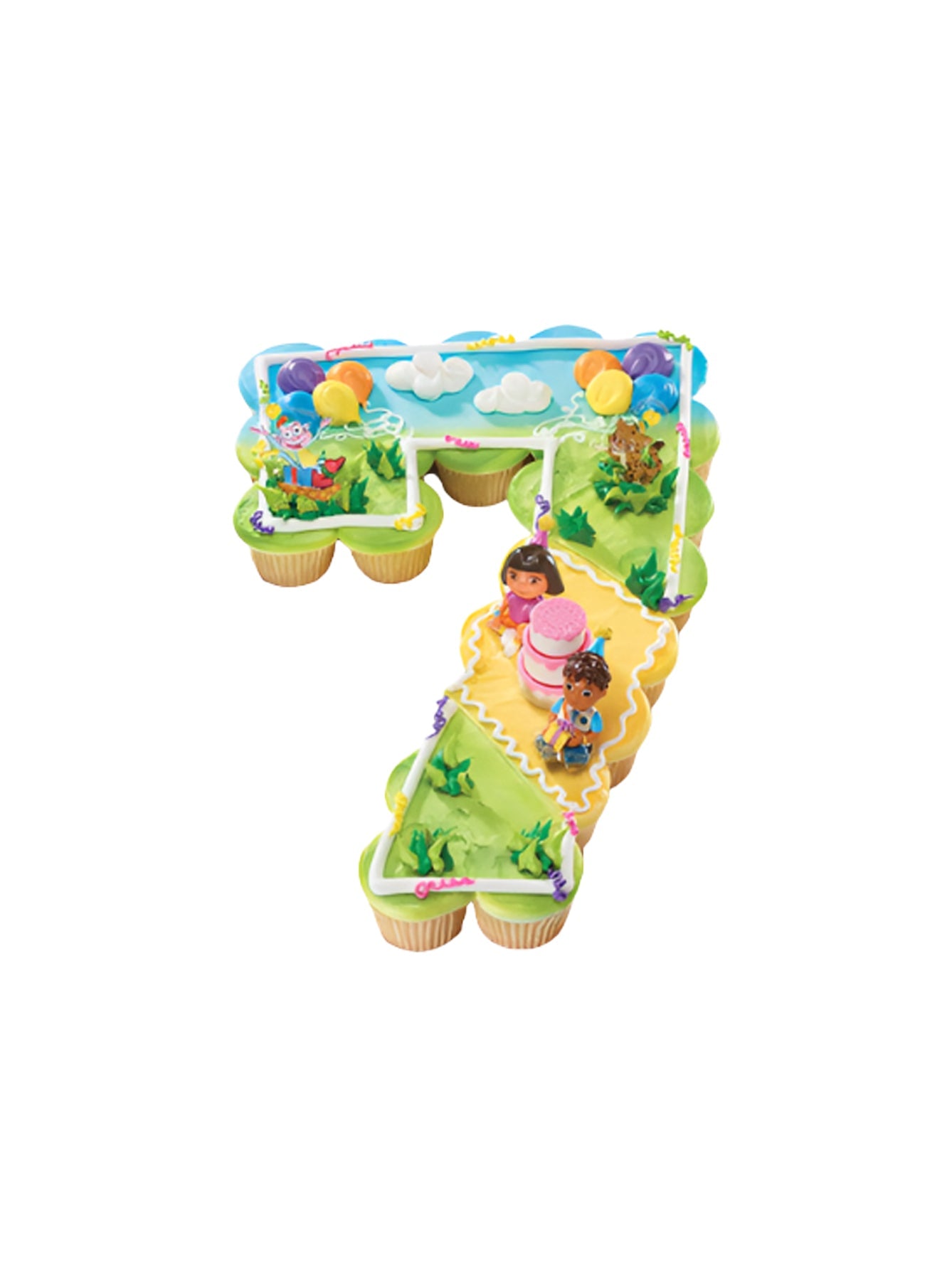 7Th Birthday Dora The Explorer Birthday Celebration Cupcakes