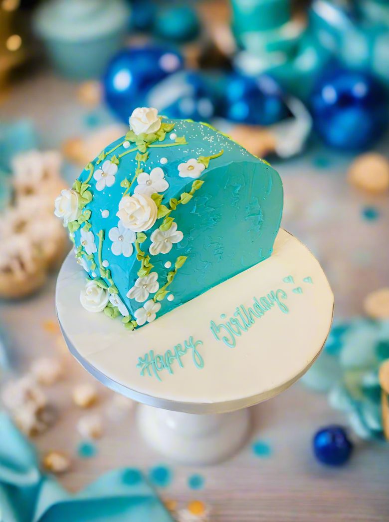 Teal Arch Birthday Cake