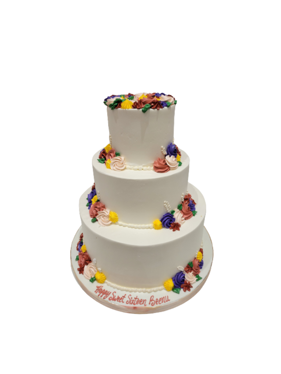 Beenu Sweet Sixteen Tiered Cake