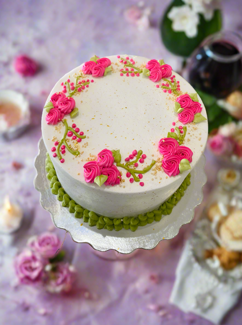 Pink Blossoms Cake