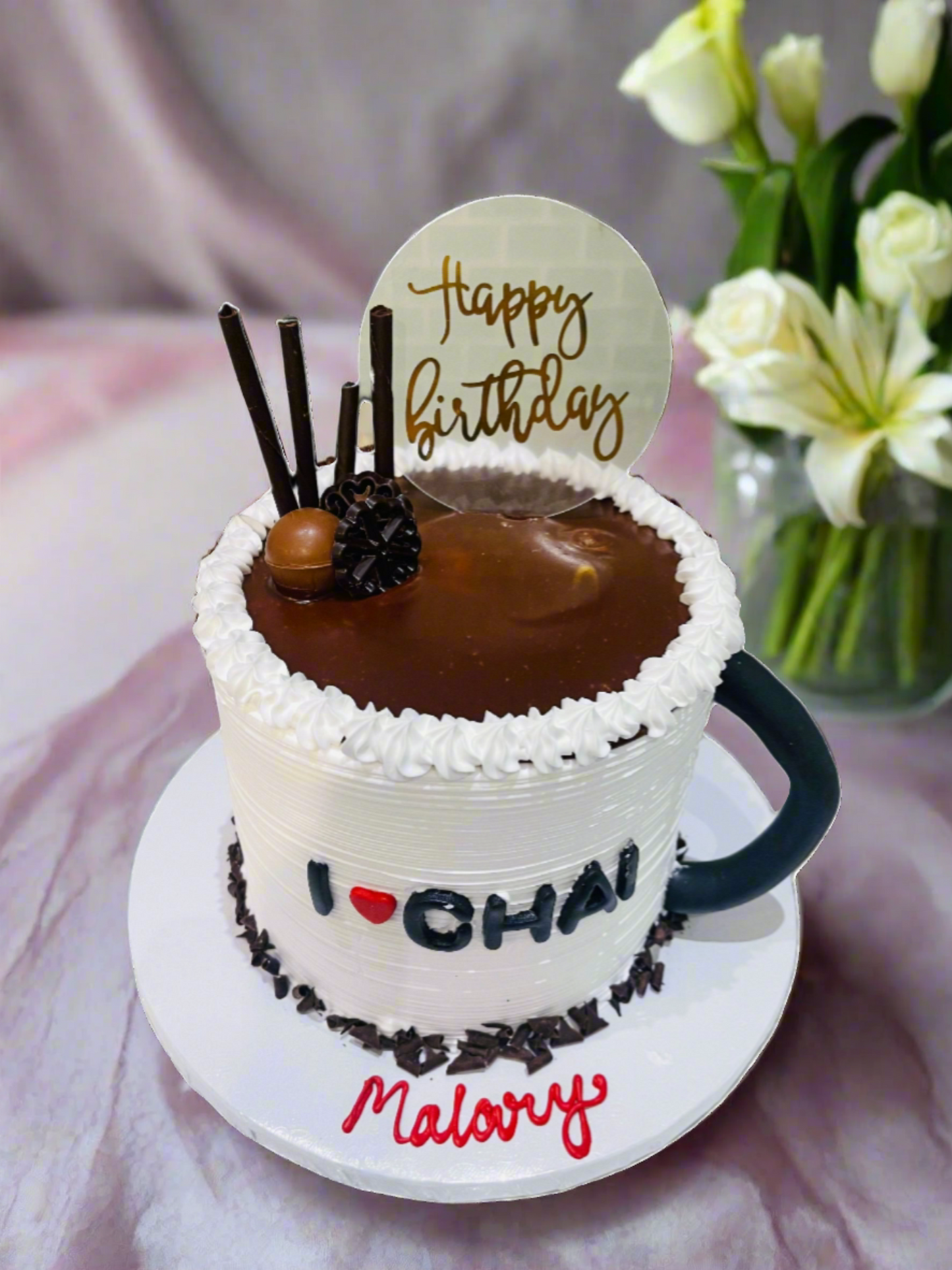 Tea Cup Cream Molded Cake