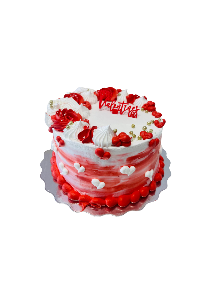 Red & White Valentine Cake