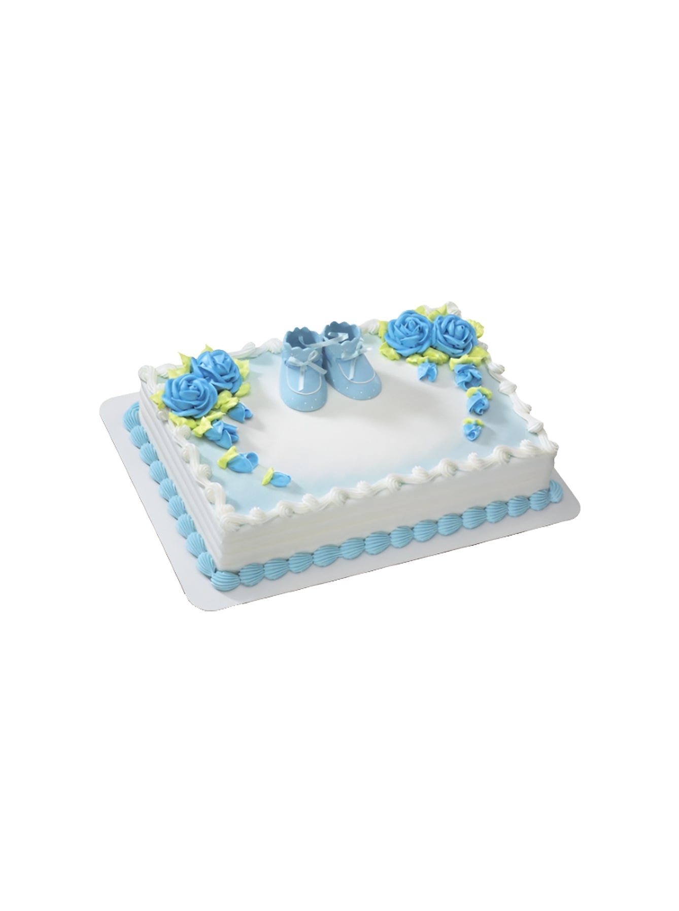 Blue Baby Booties Cake