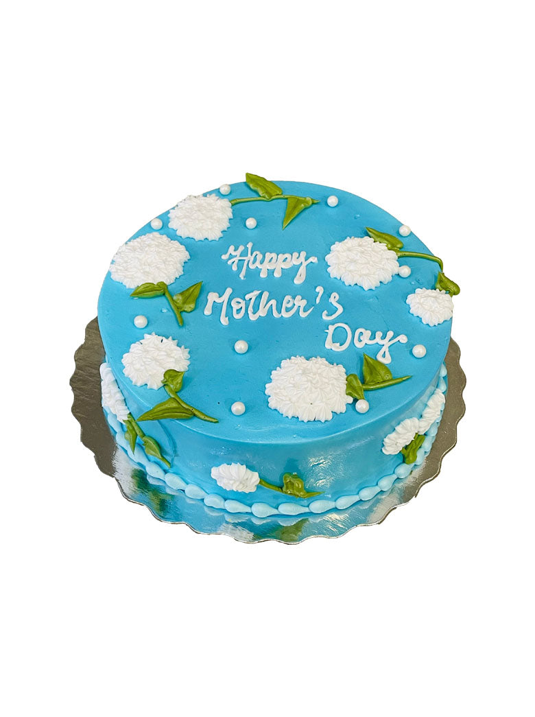 Blue & White Mothers Day Cake