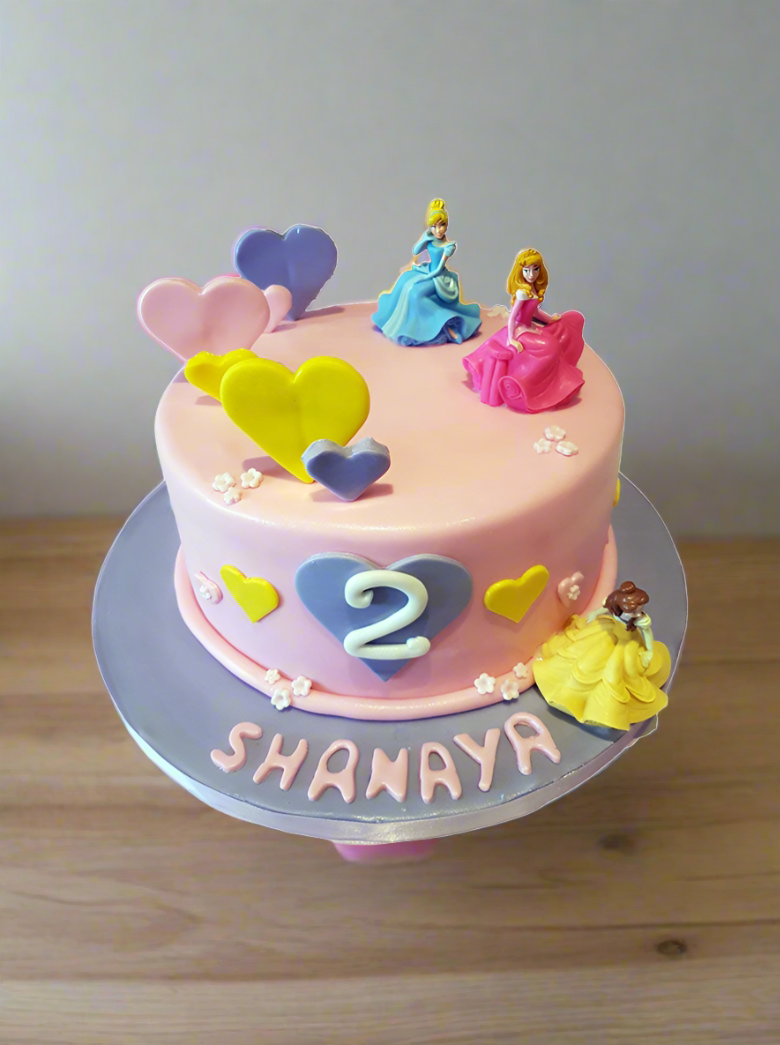 Disney Princess Fondant Cake