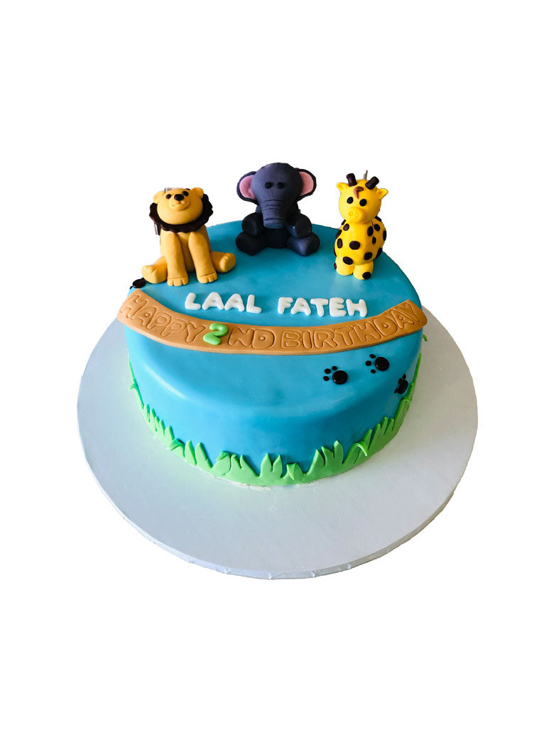 Fateh Animal Fondant Birthday Cake