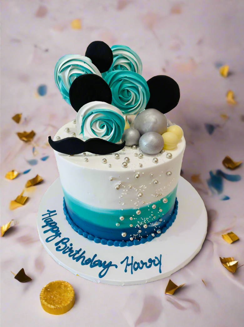 Harry Moustache Cream Cake