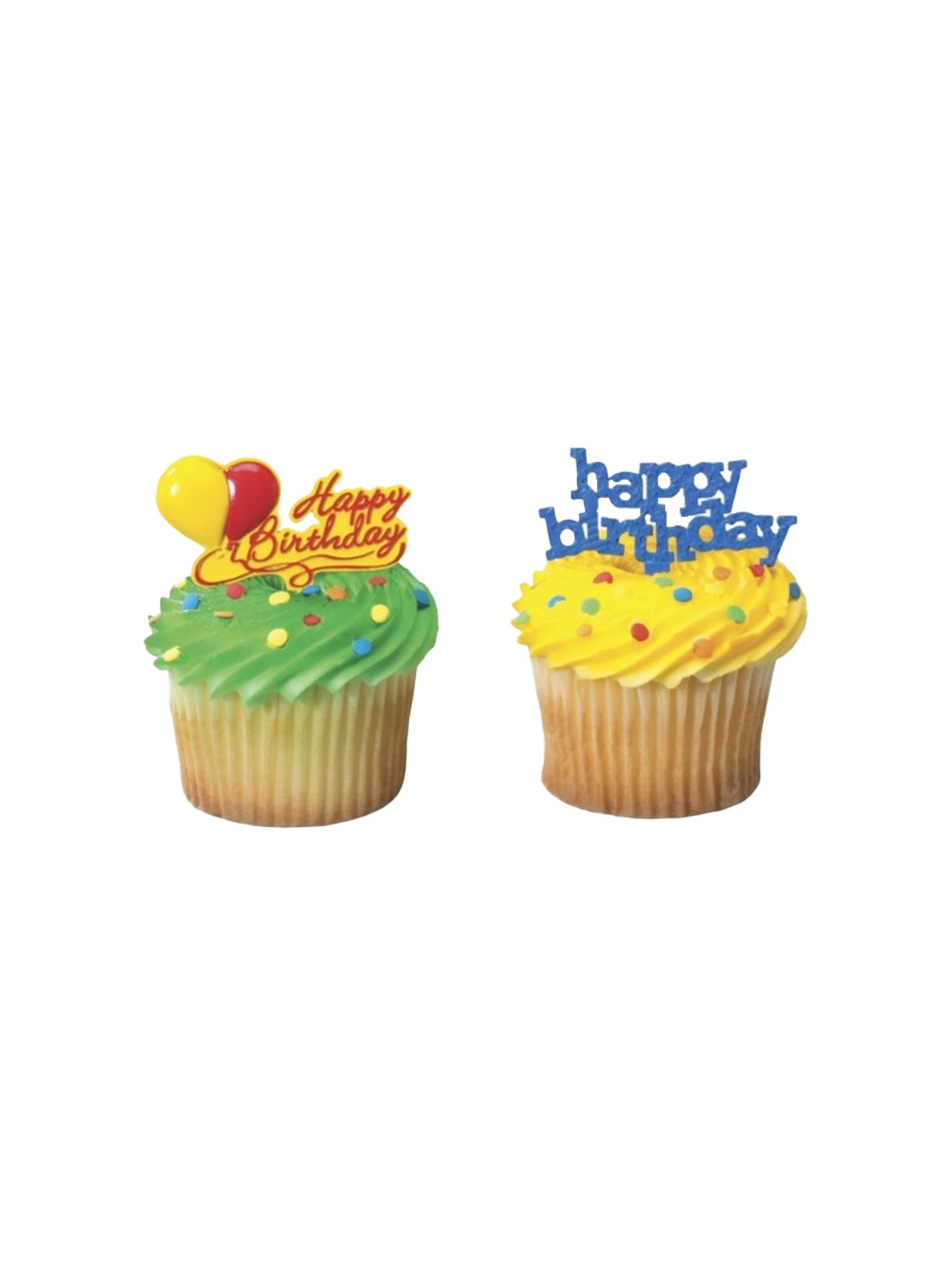 Happy Birthday Assorted Cupcakes - ( Pack of 6 )